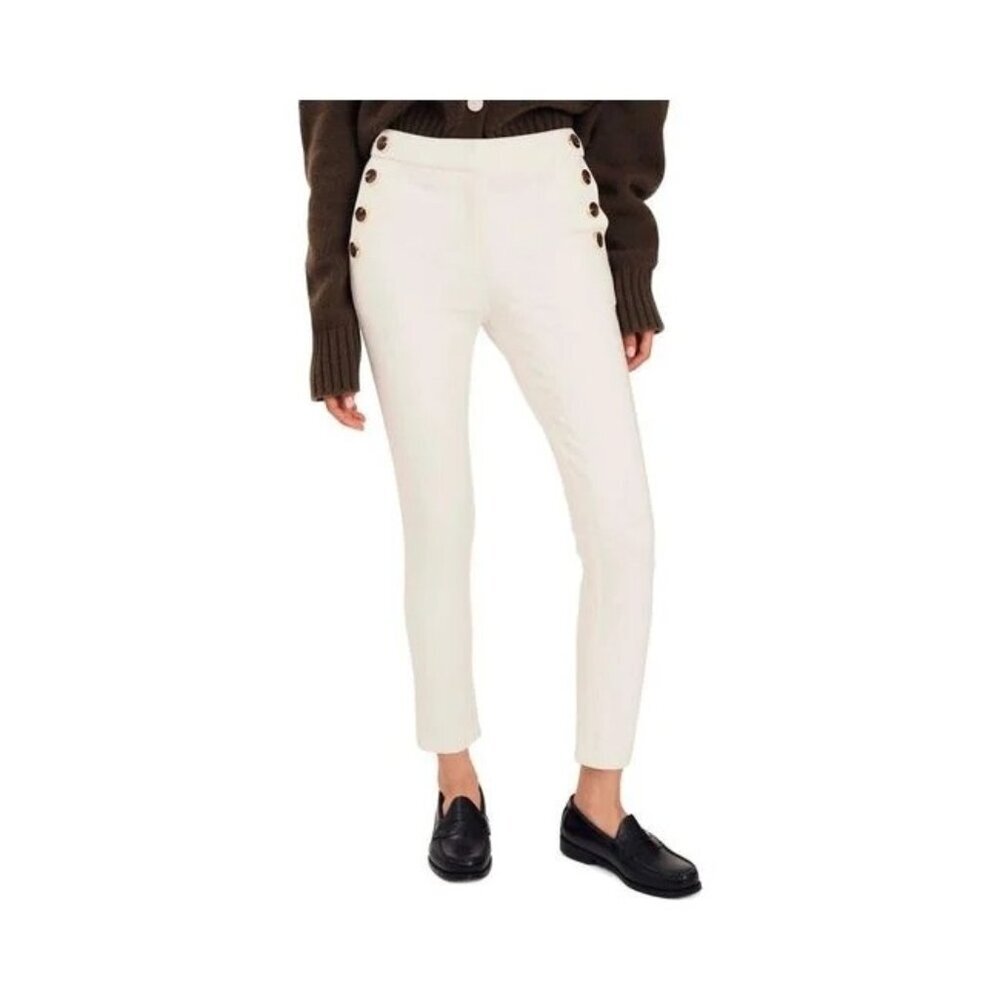 10 Crosby Derek Lam Women's Natural Kelis Ankle Straight Leg Sailor Pants Size